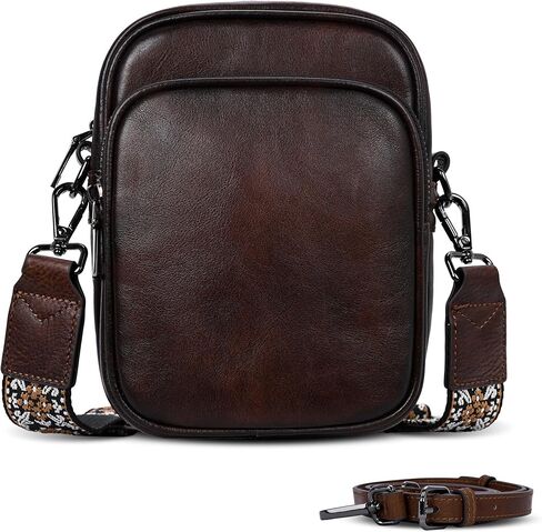 HESHE Small Crossbody Bag for Women Leather Purse Anti Theft Phone Bag with RFID Blocking Card Slots and 2 Adjustable Straps in Saudi Arabia