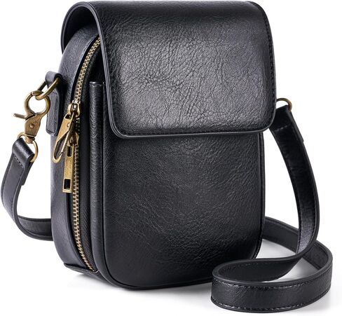 Yarnic Small Crossbody Bag for Women, Vegan Leather Cell Phone Purse with Card Slots, Vintage Wallet Bag for Travel in Saudi Arabia