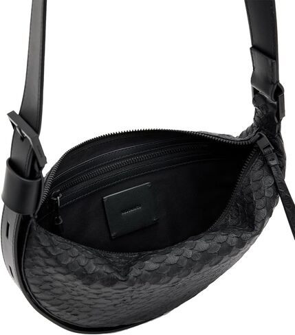 AllSaints Women's HALFMOON SNAKE XBODY Black One Size in Saudi Arabia