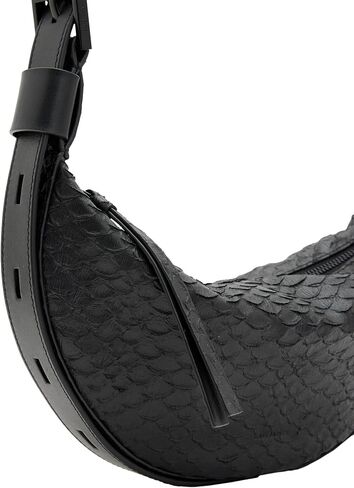 AllSaints Women's HALFMOON SNAKE XBODY Black One Size in Saudi Arabia