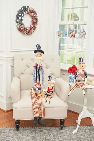 GALLERIE II Samuel Liberty Joe Spencer Gathered Traditions Soft Figurine 15" Versatile 4th of July Independence Day Americana Patriotic USA Decor Decoration Red in Saudi Arabia