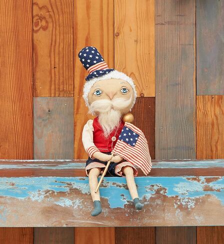 GALLERIE II Samuel Liberty Joe Spencer Gathered Traditions Soft Figurine 15" Versatile 4th of July Independence Day Americana Patriotic USA Decor Decoration Red in Saudi Arabia