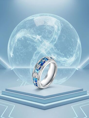 Sea Turtle Ring Turtle Band Ring for Women Ocean Animal Summer Jewelry Gifts in Saudi Arabia