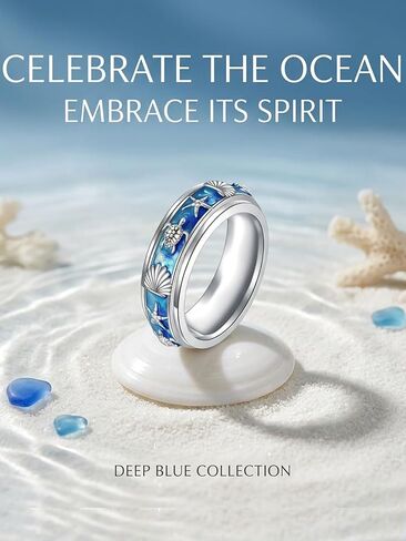Sea Turtle Ring Turtle Band Ring for Women Ocean Animal Summer Jewelry Gifts in Saudi Arabia