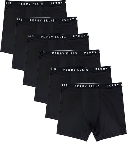 سراويل داخلية رجالي من Perry Ellis مكونة من 6 قطع من الألياف الدقيقة من نسيج مطاطي ناعم مع ملاءمة داعمة in Kuwait