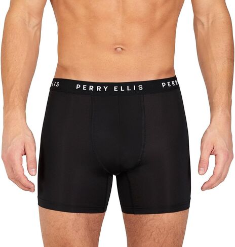 سراويل داخلية رجالي من Perry Ellis مكونة من 6 قطع من الألياف الدقيقة من نسيج مطاطي ناعم مع ملاءمة داعمة in Kuwait