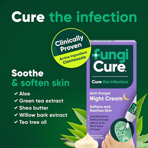 FungiCure Anti-Fungal Night Cream, Cures & Soothes, Clotrimazole 1%, 1.7 oz in Saudi Arabia