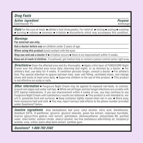 FungiCure Anti-Fungal Night Cream, Cures & Soothes, Clotrimazole 1%, 1.7 oz in Saudi Arabia
