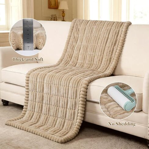 SearchI Couch Covers for Dogs Washable, Non Slip Fuzzy Pet Couch Cover for Sofa, Thick Soft Sofa Covers Couch Protector for Dogs Pet Friendly(Khaki, 27.6" x 59") in Saudi Arabia