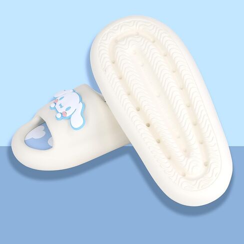 Roffatide Anime Cartoon Slides for Women Non-Slip Bathroom Shower Sandals Cow Print Rubber Slippers House Slides in Kuwait