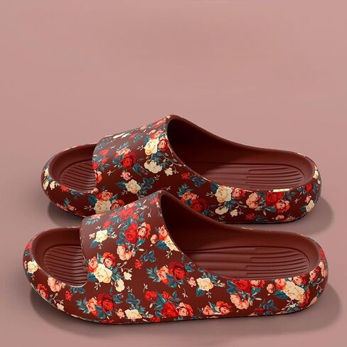 Women's Fashion Floral Slide Sandals Soft Non-Slip Sole Lightweight Casual Design For Home, Beach, Outdoor Party Daily Wear in Kuwait