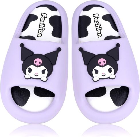 Roffatide Anime Cartoon Slides for Women Non-Slip Bathroom Shower Sandals Cow Print Rubber Slippers House Slides in Kuwait