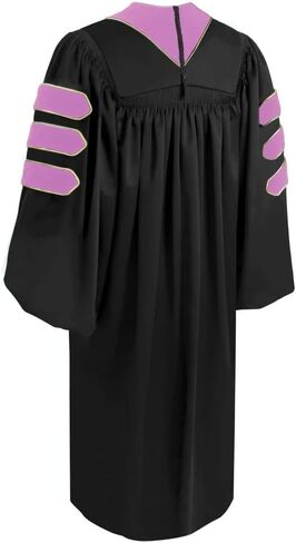 Unisex Doctorate of Dentistry Doctoral Graduation Gown for Students & Faculty, Lilac Velvet with Gold Piping in Kuwait