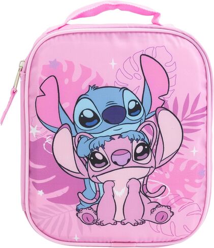 Disney Lilo and Stitch Backpack Set for Girls | Stitch and Angel Bookbag with Lunch Bag, Zip Case, and Carabiner | Kids School Backpack | Ages 3+ in Saudi Arabia