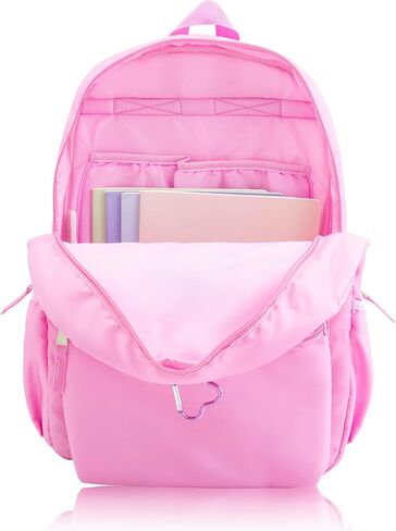 Disney Lilo and Stitch Backpack Set for Girls | Stitch and Angel Bookbag with Lunch Bag, Zip Case, and Carabiner | Kids School Backpack | Ages 3+ in Saudi Arabia