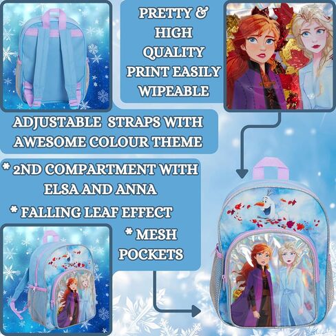 حقيبة ظهر Disney® Official Frozen 2 للفتيات مع Elsa & Anna Into The Unknown School Nursery حقيبة غداء للسفر in Kuwait