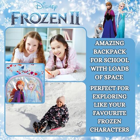 حقيبة ظهر Disney® Official Frozen 2 للفتيات مع Elsa & Anna Into The Unknown School Nursery حقيبة غداء للسفر in Kuwait
