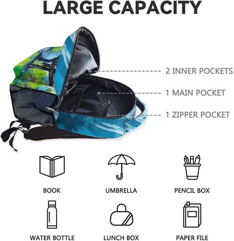 Dinosaur Backpack for Kids - 17 Inch Toddler Boys Dino Backpack for Kindergarten, Teens Lightweight Bookbag for School in Saudi Arabia