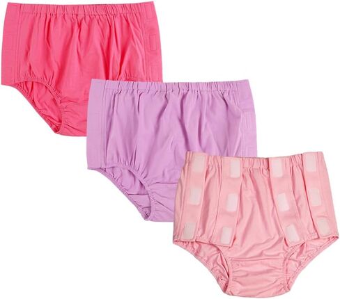 Washable Post Surgery Briefs for Women 3 Pack, Reusable Tear-Away Incontinence Underwear for Patients/Disabled/Elderly in Saudi Arabia
