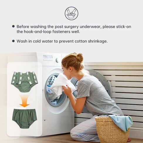 Washable Post Surgery Briefs for Women 3 Pack, Reusable Tear-Away Incontinence Underwear for Patients/Disabled/Elderly in Saudi Arabia