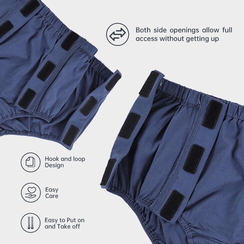 Washable Post Surgery Briefs for Women 3 Pack, Reusable Tear-Away Incontinence Underwear for Patients/Disabled/Elderly in Saudi Arabia