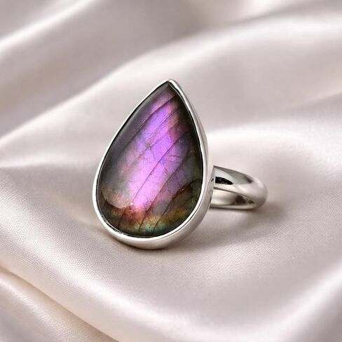 Purple Labradorite 925 Sterling Silver Handmade Statement Boho Ring Purple Stone Ring Gift Jewelry For Women in Kuwait