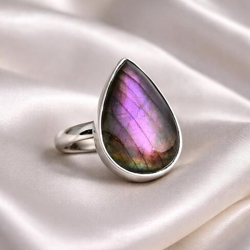 Purple Labradorite 925 Sterling Silver Handmade Statement Boho Ring Purple Stone Ring Gift Jewelry For Women in Kuwait