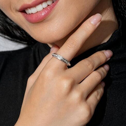 Infinity Spinner Fidget Anxiety Ring 925 Sterling Silver Just Breathe Stress Relief Spinner Rings for Women, Calming ADHD Autism Focus Jewelry Gifts in Saudi Arabia