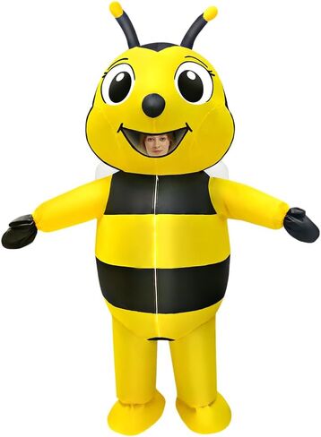 EXIGENT Bumble Bee Inflatable Costume Men Women Full Body Blow Up Costumes Adult Child Halloween Cosplay Outfit in Saudi Arabia
