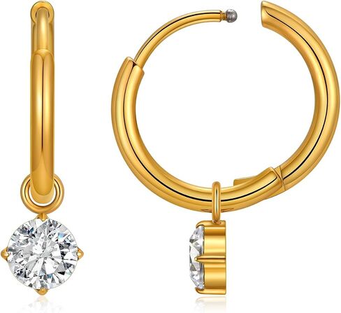 1 Pair ASTM F136 Titanium Huggies Earrings for Women in Saudi Arabia