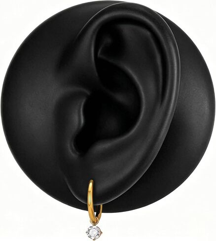 1 Pair ASTM F136 Titanium Huggies Earrings for Women in Saudi Arabia