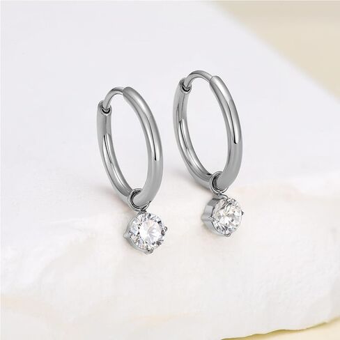 1 Pair ASTM F136 Titanium Huggies Earrings for Women in Saudi Arabia