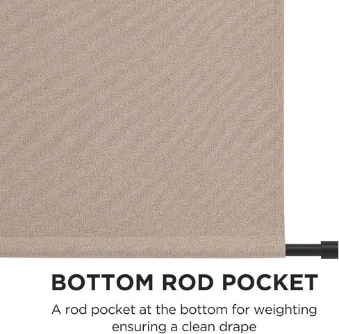 Joydeco 100% Linen Blackout French Door Curtains, Modern Farmhouse Privacy Thermal Insulated Door Window Shades for Bedroom Patio, 1 Panel, W26 x L68 Inch, Linen in Kuwait