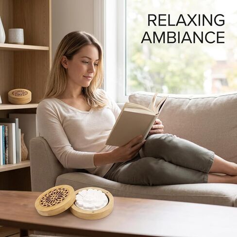 1set 3.5in Aromatic Bamboo Carving Box Set for Home Scenting,Passive Essential Oil Diffuser, Passive Diffuser with Natural Scent Dispersion, Moso Bamboo Construction for Long-Lasting Use in Saudi Arabia