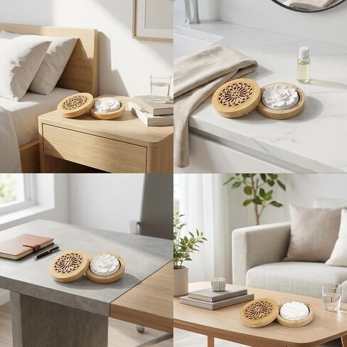 1set 3.5in Aromatic Bamboo Carving Box Set for Home Scenting,Passive Essential Oil Diffuser, Passive Diffuser with Natural Scent Dispersion, Moso Bamboo Construction for Long-Lasting Use in Saudi Arabia