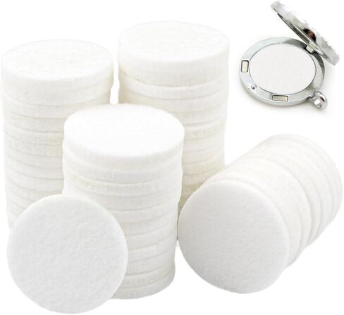 50 Pcs Mini Diffuser Refill Pads, Microfiber Absorbing Pads Circle Essential Pads Aroma Refill Diffuser Pad Replacement Pads for Humidifier Diffusers Home Car in Saudi Arabia