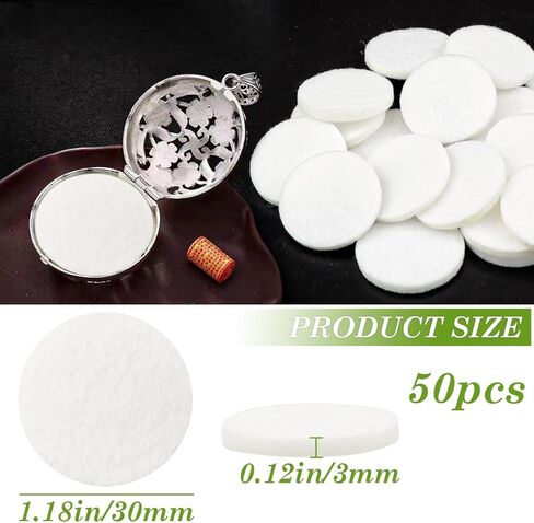 50 Pcs Mini Diffuser Refill Pads, Microfiber Absorbing Pads Circle Essential Pads Aroma Refill Diffuser Pad Replacement Pads for Humidifier Diffusers Home Car in Saudi Arabia