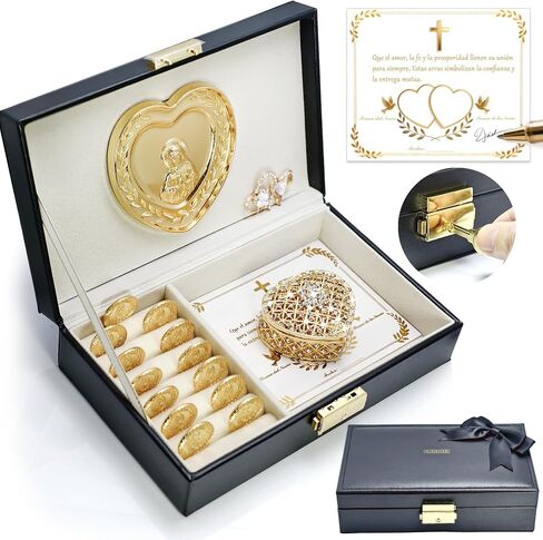 Wedding Arras Coins Set, Arras Para Boda Catolica, Aras De Matrimonio, Regalos De Boda for Ceremony. in Saudi Arabia