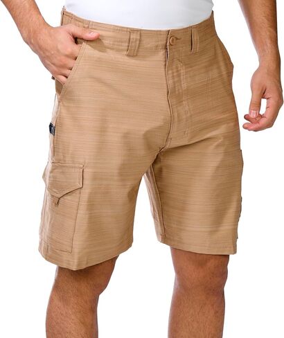 Reel Legends Mens Mackerel Quick Dry Cargo Shorts Taupe in Saudi Arabia
