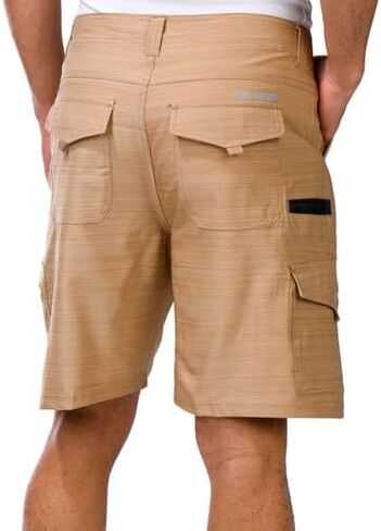 Reel Legends Mens Mackerel Quick Dry Cargo Shorts Taupe in Saudi Arabia