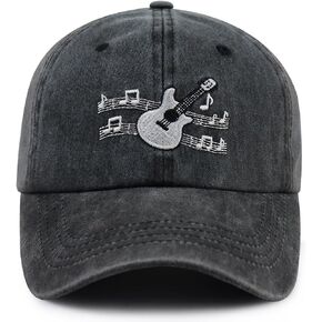 Guitar Hat for Men Women, Funny Adjustable Cottom Embroidered Guitar Music Lover Baseball Cap in Saudi Arabia