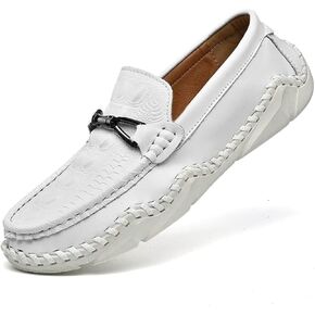 Men's Casual Slip-On Loafers in Genuine Leather, Hand-Made Driving & Dress Shoes with Soft Comfort Fit in Saudi Arabia