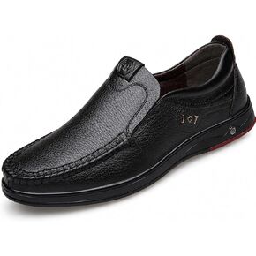 Men's Leather Slip On Casual Loafers, Comfortable Lightweight Moc Toe Business Casual Dress Shoes for Walking, Driving, Office and Daily Wear in Saudi Arabia