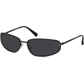 Trendy Retro Rectangle Sunglasses For Women Men Y2k Metal Frame Cool Sun Glasses UV Protection in Kuwait