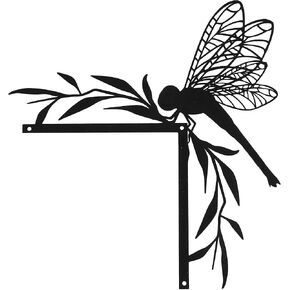 AHCVU Dragonfly Wall Decor – Outdoor Metal Garden Decoration, Dragonfly Shaped, Matte Black Door Frame Decoration – Waterproof Insect-Themed Wall Sculpture, Suitable for Patios, Pools, and Gardens in Saudi Arabia