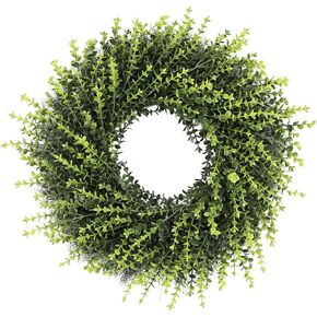 28 Inch Boxwoods Door Wreaths for Front Door, Large Artificial Spring Summer Greenery Wreaths for Porch Wall Window Rustic Farmhouse Wedding Home Outdoor Indoor Decorations in Saudi Arabia
