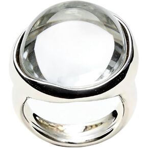 Clear Quartz Ring for Women, Chunky Dome Statement Ring, Minimalist Silver Ring, Natural Crystal Jewelry, Gift for Her in Kuwait