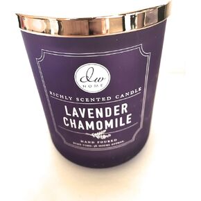 DW Home Lavender Chamomile Hand Poured Double Wick Aromatherapy Candle with Lid 15 Oz in Saudi Arabia