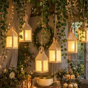 Yinder 24 Pcs Enchanted Forest Theme Decoration Set 82.68 ft Artificial Begonia Leaf Vine Paper Candle Lanterns Decor with LED String Lights for Bedroom Aesthetic Jungle Fairy Wonderland Party Favor in Kuwait