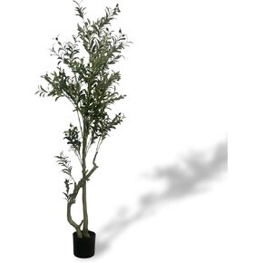 XBrand 5ft Artificial Olive Tree, Lifelike Mediterranean Style Indoor Plant in Saudi Arabia